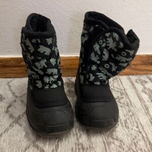 Kamik Black and Green Dinosaur Boots